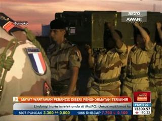 Mayat wartawan Perancis diberi penghormatan terakhir