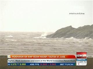 Penduduk UK siap sedia hadapi taufan St.Jude