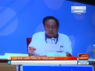 EGM MCA: Liow Tiong Lai terselamat
