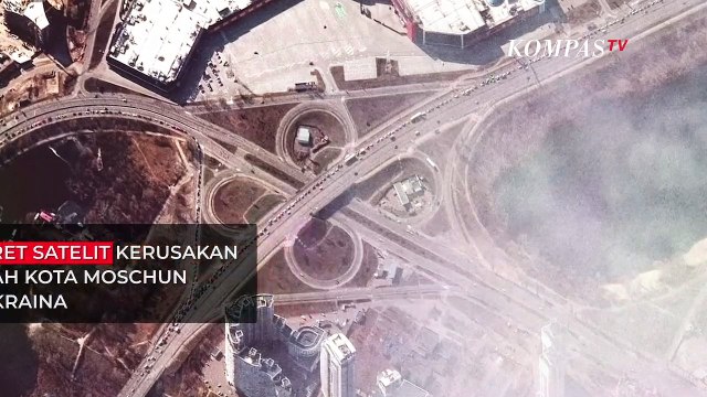 Potret Satelit Kerusakan Parah di Ukraina, hingga Terekam Antrean Warga Ukraina Mengungsi