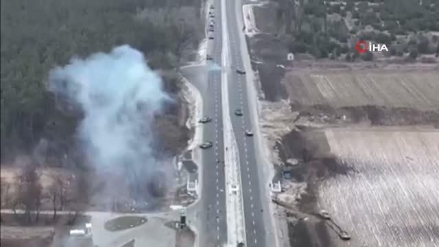 Ukrayna birlikleri, Kiev'e saldırmaya hazırlanan Rus tanklarını imha etti