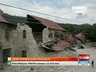 Angka korban gempa di Selatan Filipina meningkat