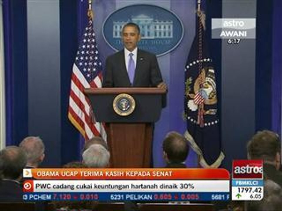 Obama ucap terima kasih kepada senat