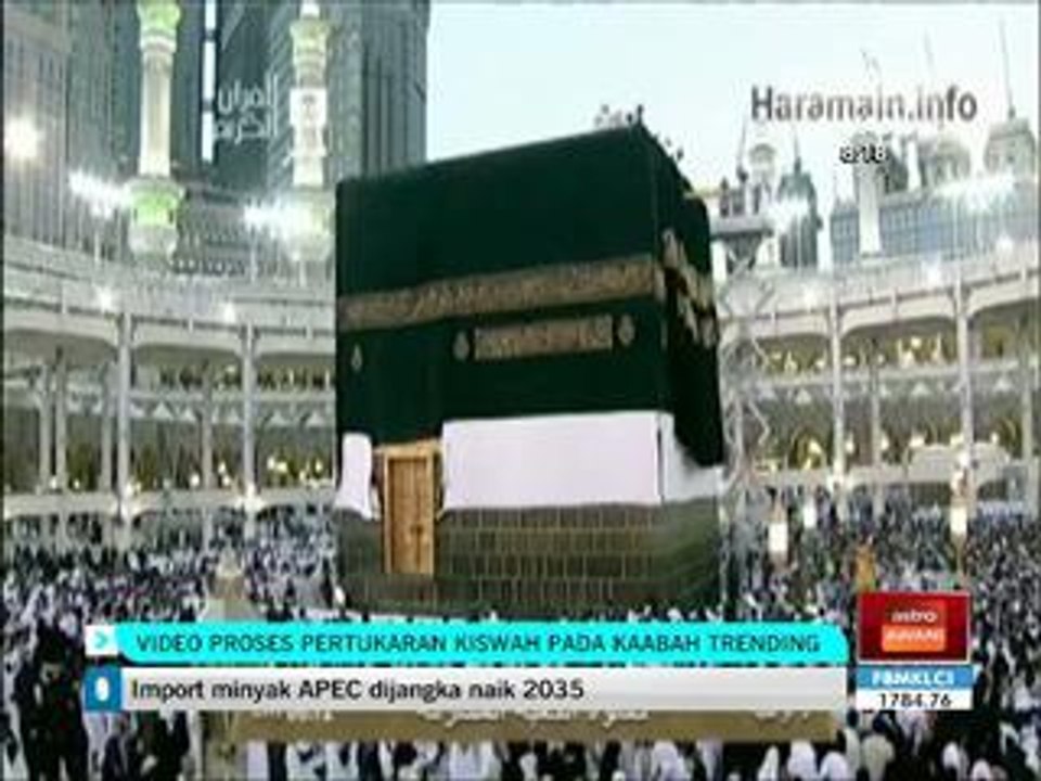 Video proses pertukaran kiswah pada kaabah trending