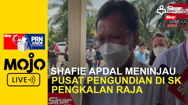 Shafie Apdal meninjau Pusat Pengundian di SK Pengkalan Raja, Pekan Nanas