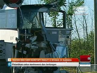 Nahas bas dan keretapi ragut 6 nyawa di Kanada
