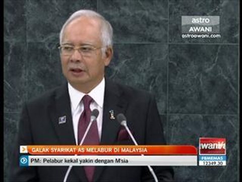 Galak syarikat AS melabur di Malaysia