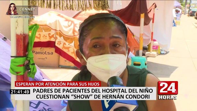 Padres de pacientes del Hospital del Niño cuestionan “show” de Hernán Condori