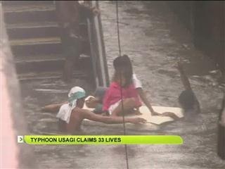 Typhoon Usagi claims 33 lives