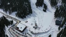 KASTAMONU - İlkbaharda yağan kar Ilgaz Yurduntepe'de kayak sezonunu nisan sonuna uzatacak