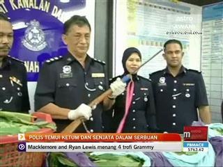 Polis temui ketum dan senjata dalam serbuan