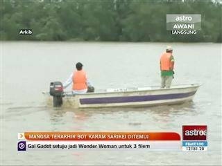 Mangsa terakhir bot karam di Sarikei ditemui