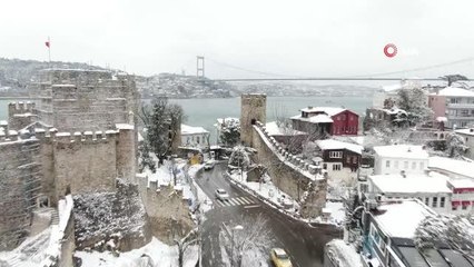 Kar yağışı sonrası Beykoz'da kartpostallık görüntüler oluştu