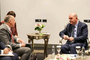 Bakan Soylu'dan ADF'de ikili görüşmeler