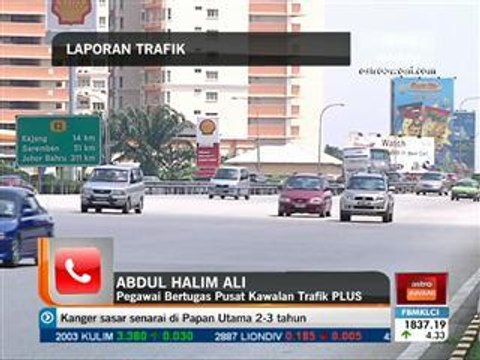 Laporan trafik menjelang sambutan Krismas