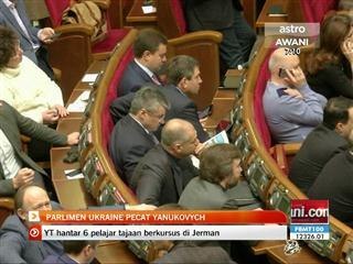Parlimen Ukraine pecat Yanukovich