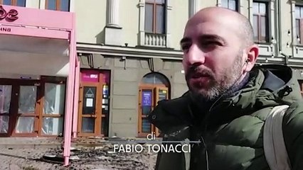 I segni della contraerea ucraina nel centro di Kiev
