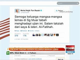 PM ucap takziah kepada keluarga mangsa lemas