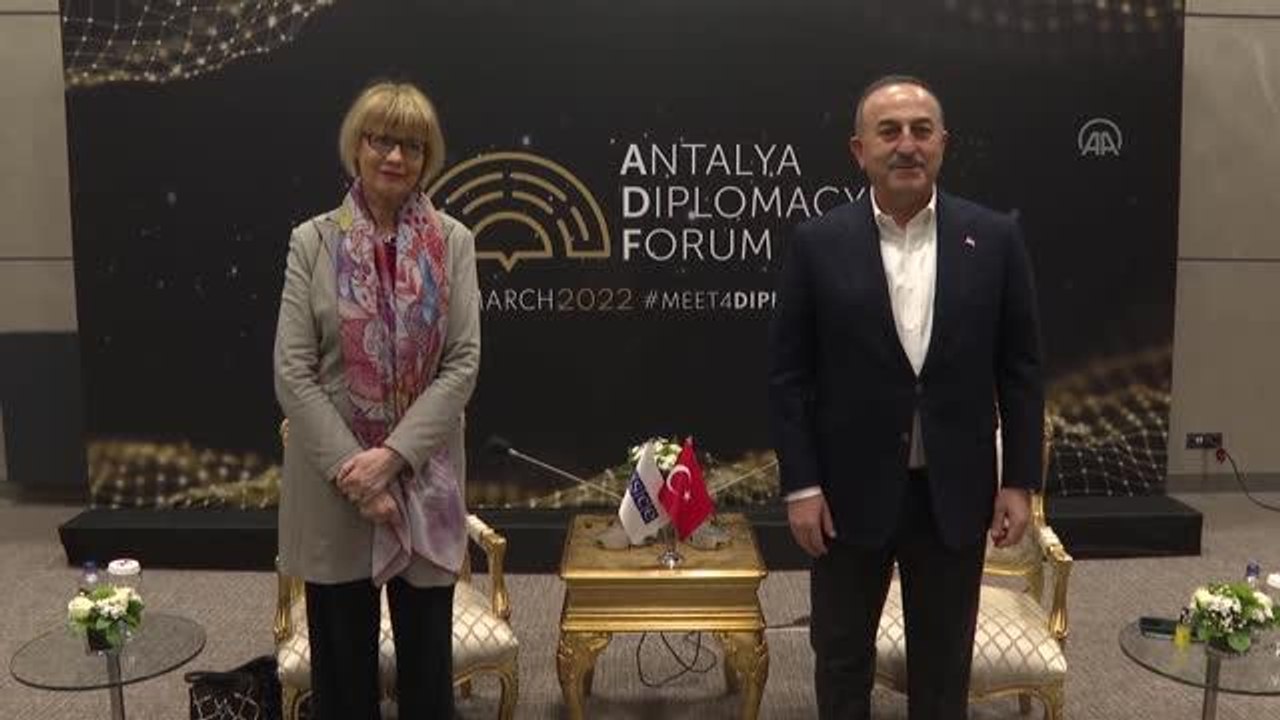 Çavuşoğlu, Avrupa Konseyi Genel Sekreteri Buric ile görüştü