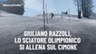 Giuliano Razzoli, lo sciatore olimpionico si allena sul Cimone: Condizioni ideali