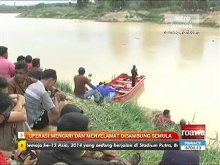 Operasi mencari dan menyelamat disambung semula