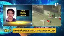 SMP: revelan nuevas imágenes de joven acuchillado y asaltado por menores delincuentes