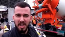 YouTuber Sefa Kındır'ın 800 bin TL'lik lüks aracına beton döktüler