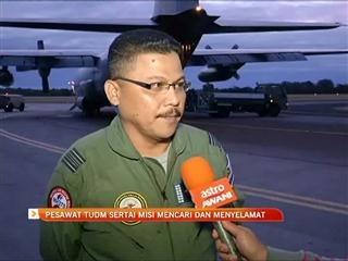 Pesawat TUDM sertai misi mencari dan menyelamat