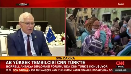 AB Yüksek Temsilcisi Borrell'den Türkiye övgü: Kilit rol oynuyor