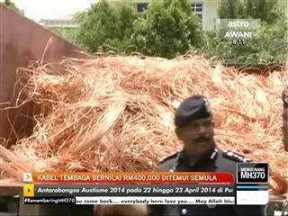Polis tahan 13 lelaki, kabel tembaga bernilai RM 400,000 ditemui semula