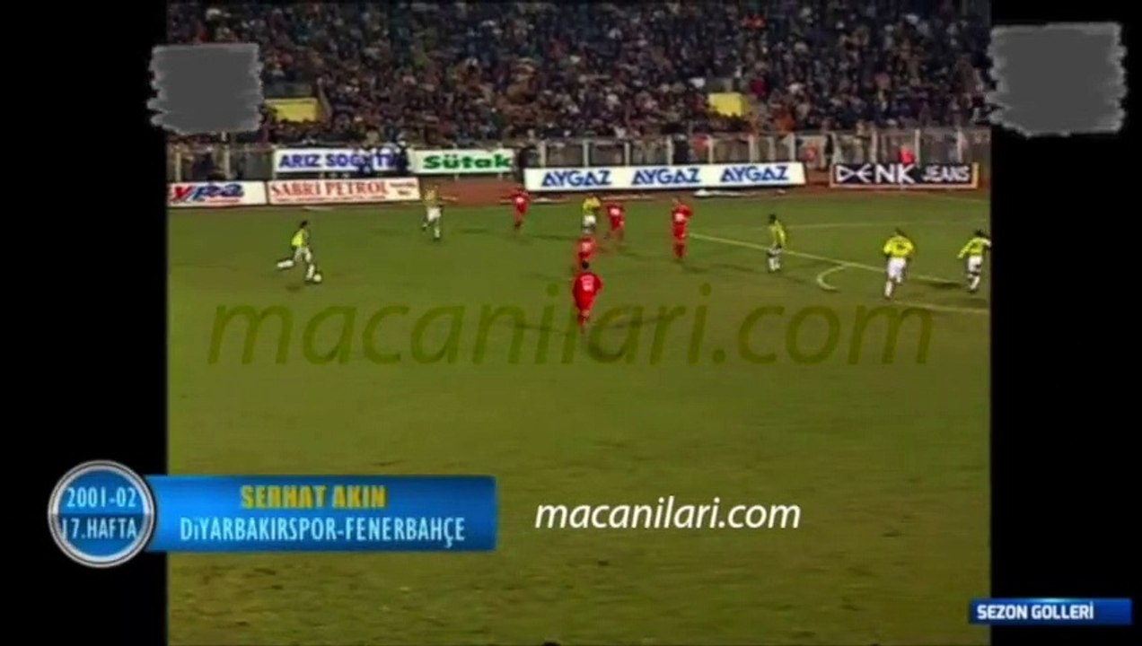 Diyarbakırspor 2-1 Fenerbahçe [HD] 21.12.2001 - 2001-2002 Turkish Super League Matchday 17 (Only Fenerbahçe's Goals)