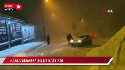 Karla beraber sis de bastırdı