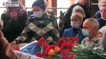 تصاویری از مراسم تشییع جنازه سه افسر نظامی روس که در اوکراین کشته شدند