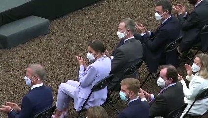 Los Reyes presiden el emotivo homenaje al pueblo palmero