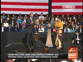 Sesi soal jawab bersama Obama dan peserta YSEALI
