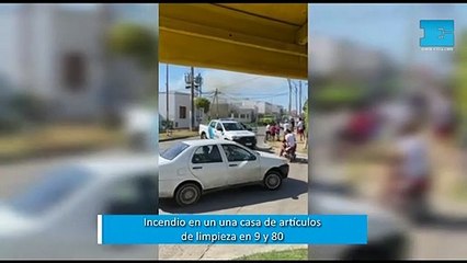 Se quemó una casa de artículos de limpieza en La Plata