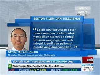 Sektor filem, TV sumbang RM5.6 bilion pada 2013