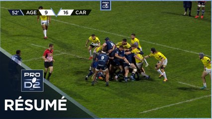 PRO D2 - Résumé SU Agen-US Carcassonne: 22-19 - J24 - Saison 2021/2022