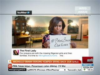 Michelle Obama sokong kempen #Bring Back Our Girls