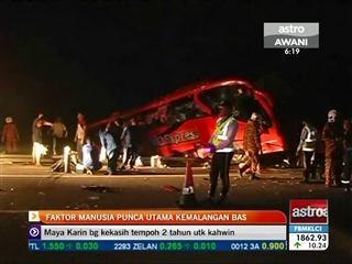 Faktor manusia punca utama kemalangan bas