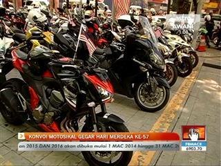 Konvoi motosikal gegar Hari Merdeka ke-57