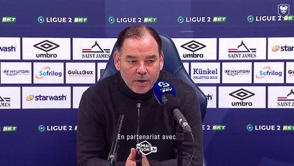 J28 Ligue 2 BKT : la réaction de Stéphane Moulin après SMCaen 4-1 Toulouse FC