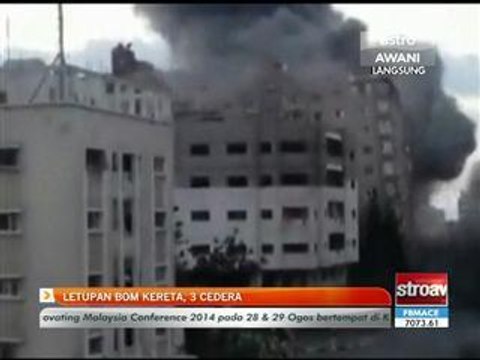 Letupan bom kereta, 3 cedera