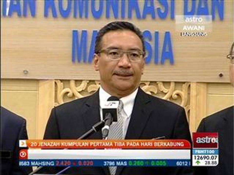 20 jenazah kumpulan pertama tiba pada hari berkabung