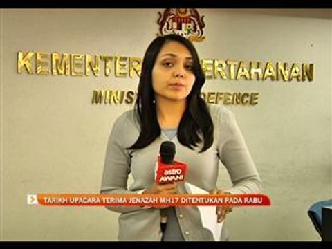 Tarikh upacara terima jenazah MH17 ditentukan pada Rabu