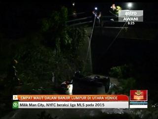 Empat maut dalam banjir lumpur di utara Venice