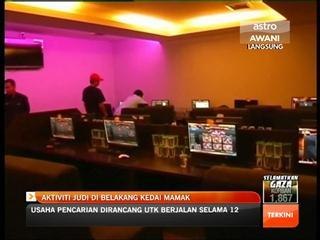 Aktiviti judi di belakang kedai mamak