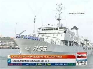 Kapal KD Mutiara berlepas ke Lautan Hindi