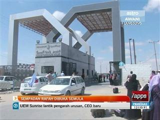 Sempadan Rafah dibuka semula