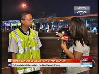 Trafik lancar di Lebuh Raya Utara - Selatan